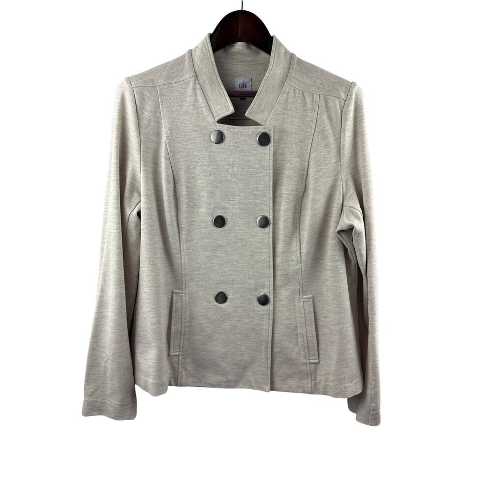 CAbi Light Beige Double-Breasted Jacket
